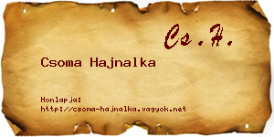 Csoma Hajnalka névjegykártya