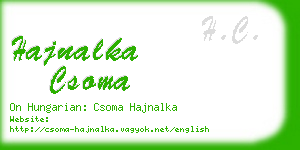 hajnalka csoma business card